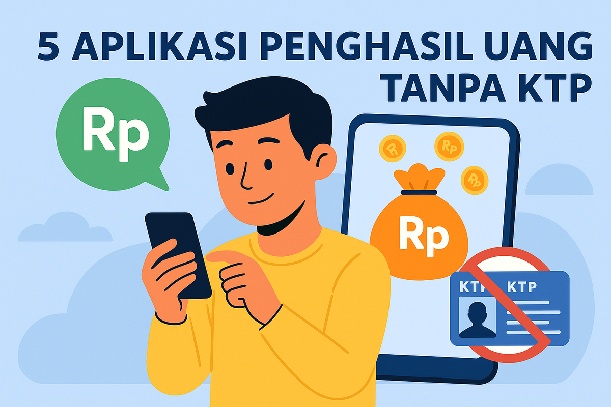 5 Aplikasi Penghasil Uang Tanpa KTP